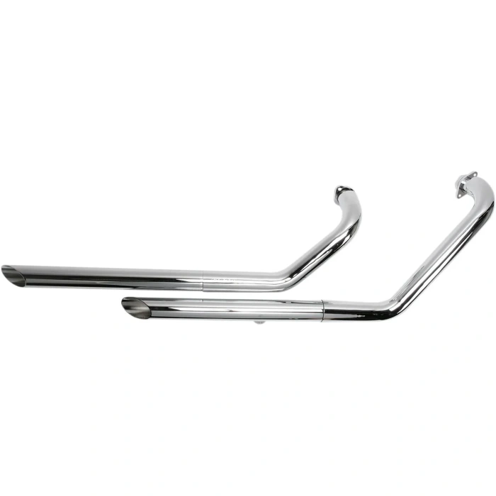 BBP Custom EXHAUST SYSTEM 2" DRAG PIPE SLASH CUT CHROME BLV4264X jpg