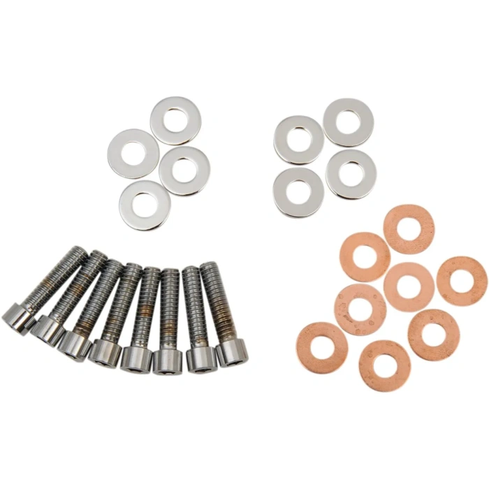 BBP Custom CHROME SOCKET-HEAD ROCKER BOX MOUNT BOLT KIT W/ WASHER SMOOTH DS190813S jpg