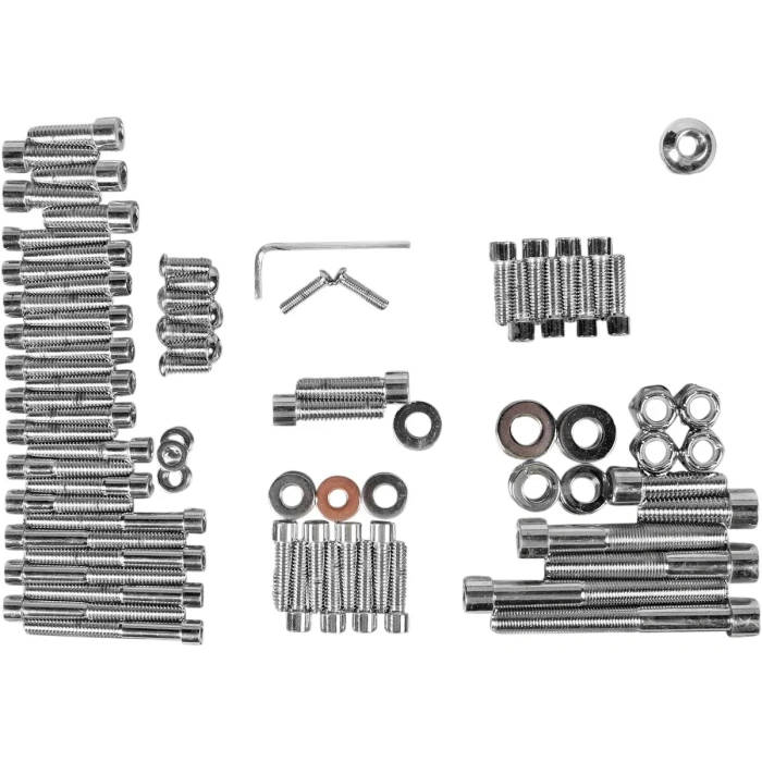 BBP Custom CHROME SOCKET-HEAD MOTOR BOLT KIT SMOOTH DS190814S jpg