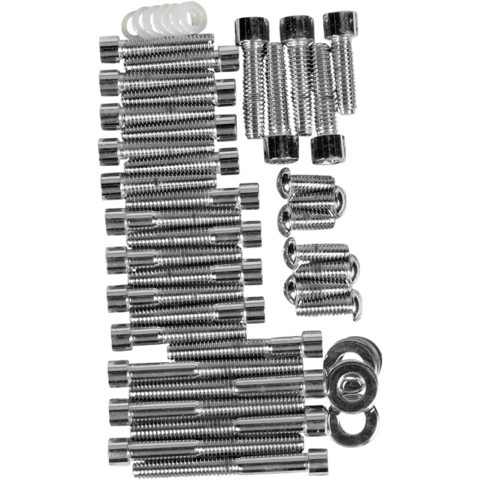 BBP Custom CHROME SOCKET-HEAD PRIMARY/CAM COVER BOLT KIT SMOOTH DS190818S jpg