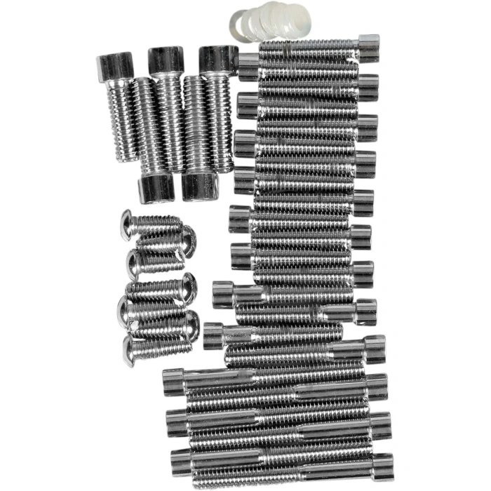 BBP Custom CHROME SOCKET-HEAD PRIMARY/CAM COVER BOLT KIT SMOOTH DS190819S jpg