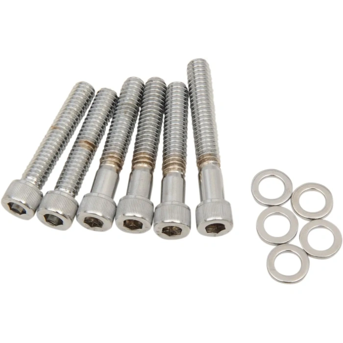 BBP Custom CHROME SOCKET-HEAD CAM COVER BOLT KIT KNURLED DS190866 jpg