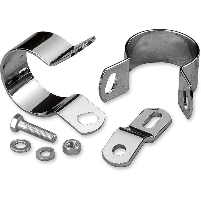 BBP Custom MIDWAY EXHAUST MOUNT CLAMP CHROME DS209970 jpg