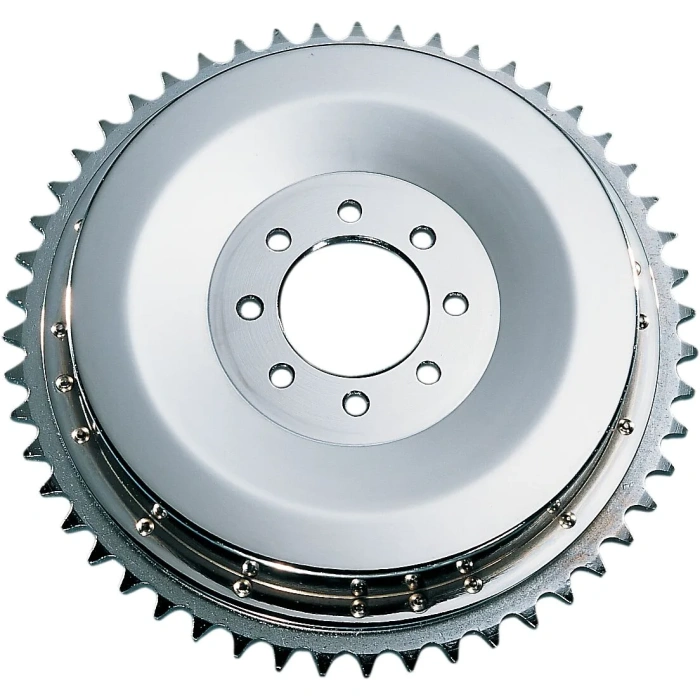 BBP Custom BRAKE DRUM/SPROCKET SET CHROME DS325344 jpg