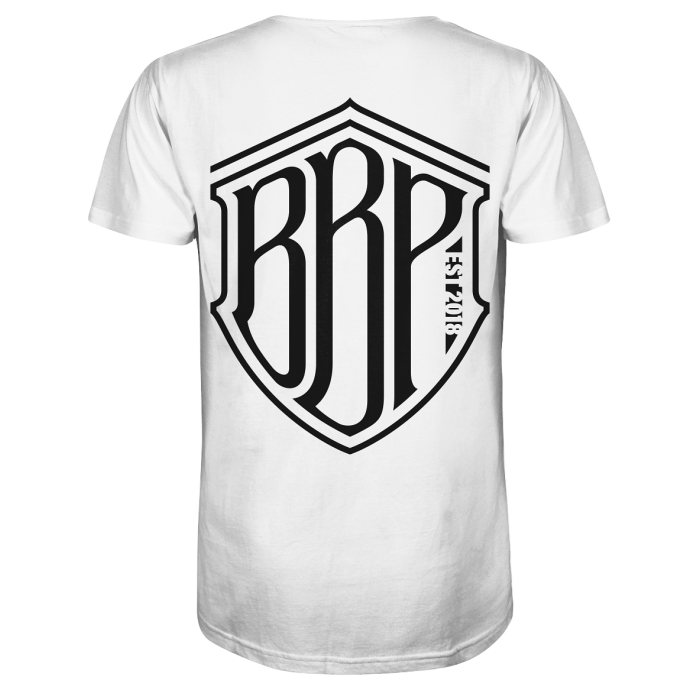 BBP Custom BBP Shirt mit Front und Back Logo - Mens Organic V-Neck Shirt back mens organic v neck shirt f8f8f8