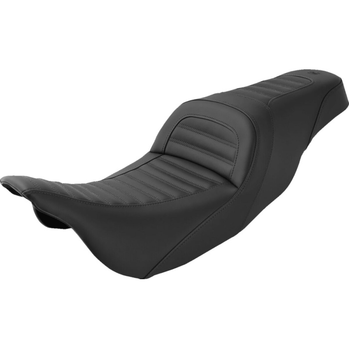 BBP Custom 2-UP SEAT SLIM FRONT|REAR SADDLEHYDE™|SADDLEGEL™ BLACK 08011013 jpg