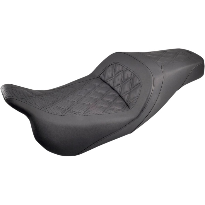 BBP Custom 2-UP SEAT SLIM FRONT|REAR LEATHER|SADDLEHYDE™|SADDLEGEL™ BLACK 08011014 jpg