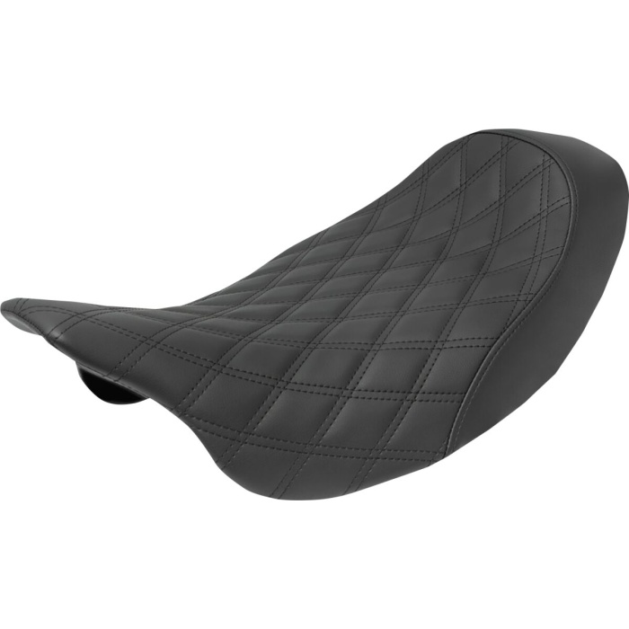 BBP Custom SOLO SEAT RENEGADE™ LS FRONT VINYL|SADDLEGEL™ PLAIN BLACK 08011036 jpg