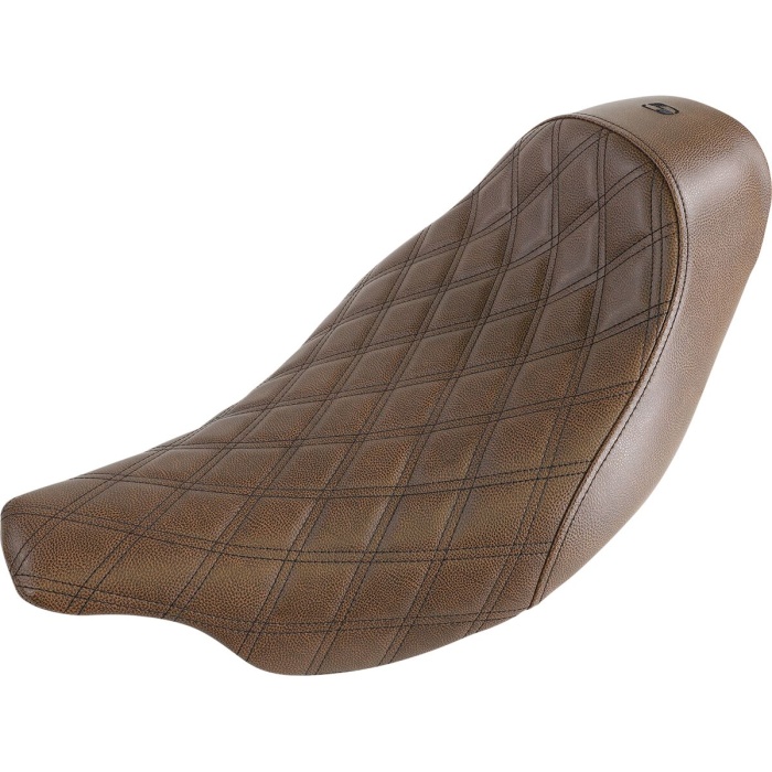 BBP Custom SOLO SEAT RENEGADE™ LS FRONT VINYL|SADDLEGEL™ PLAIN BROWN 08011037 jpg