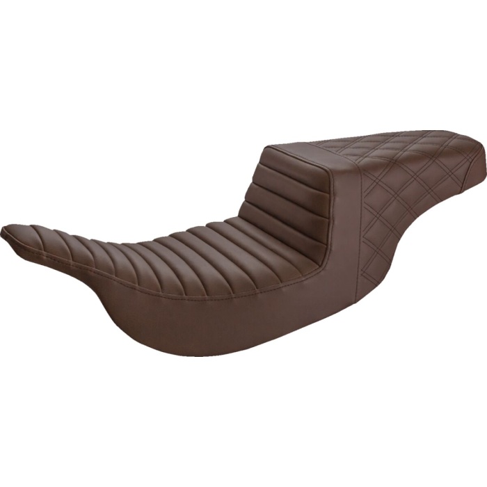 BBP Custom Step Up Seat - Tuck and Roll/Lattice Stitched - Brown 08011347 jpg