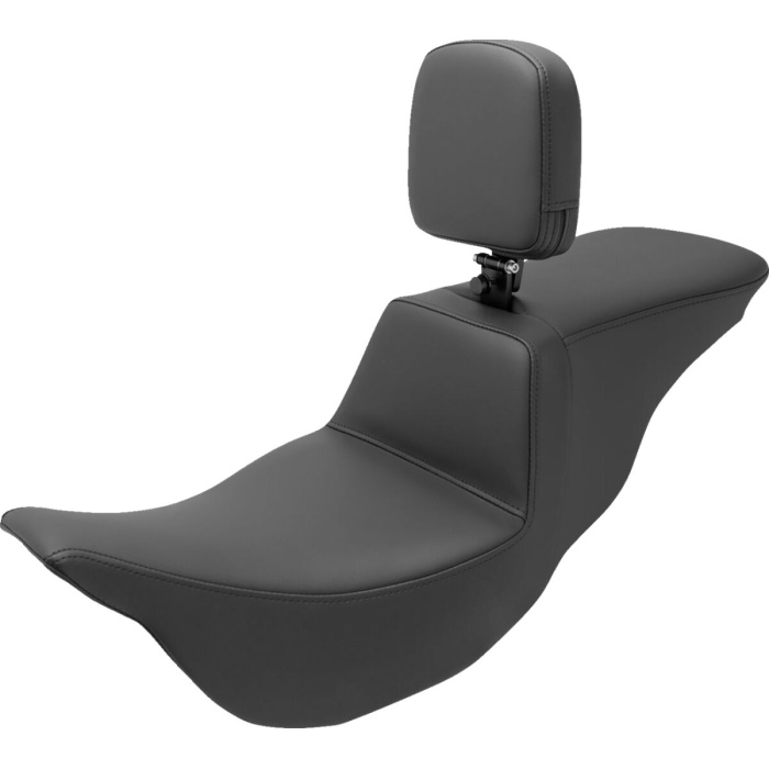 BBP Custom Tour Step Up Seat - Rider Backrest - Plain - FL '08-'22 08011465 jpg