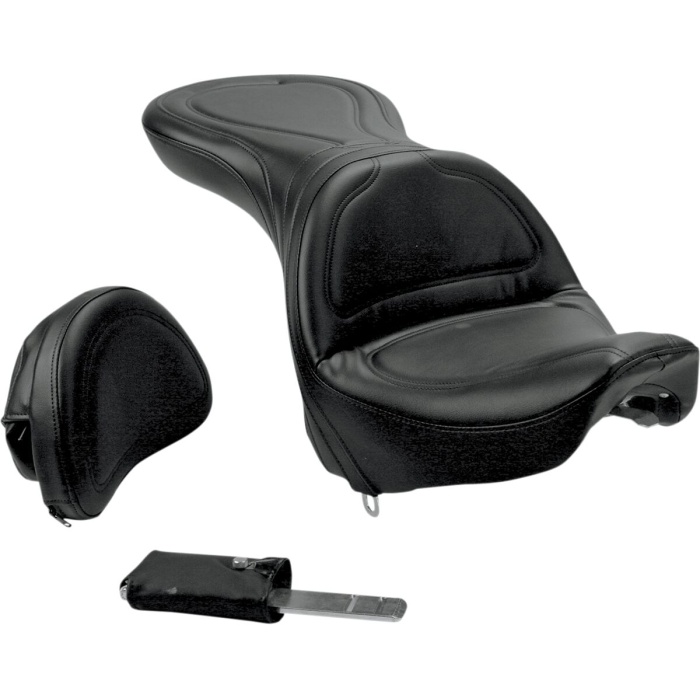 BBP Custom EXPLORER SEAT WITH DRIVER BACKREST HARLEY DAVIDSON 08020205 jpg