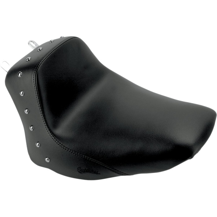 BBP Custom SOLO SEAT HEELS DOWN FRONT SADDLEGEL™ STUDDED BLACK|NATURAL 08020596 jpg