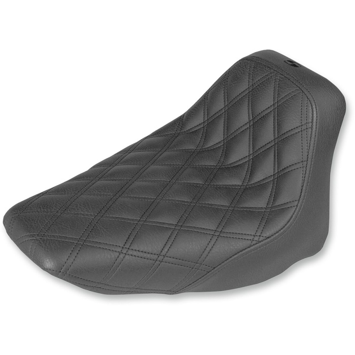 BBP Custom SOLO SEAT RENEGADE™ LS FRONT VINYL|SADDLEGEL™ PLAIN BLACK 08020914 jpg