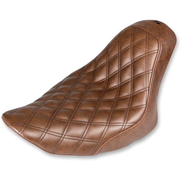 BBP Custom SOLO SEAT RENEGADE™ LS FRONT VINYL|SADDLEGEL™ PLAIN BROWN 08020915 jpg