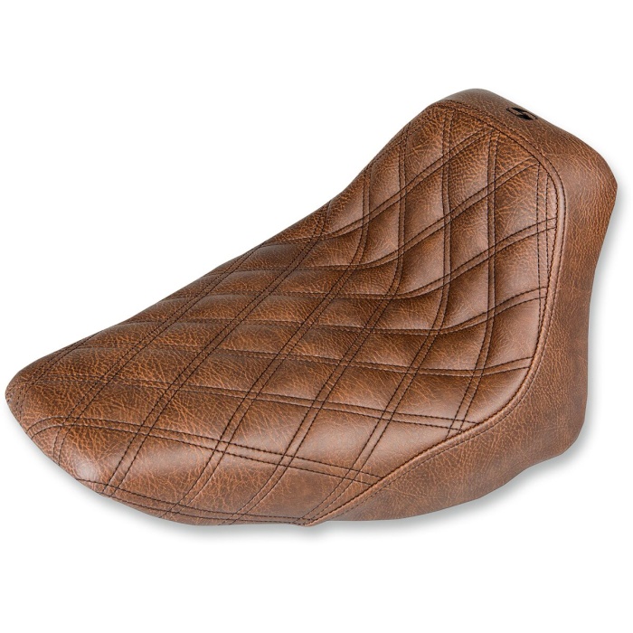 BBP Custom SOLO SEAT RENEGADE™ LS FRONT VINYL|SADDLEGEL™ PLAIN BROWN 08020916 jpg