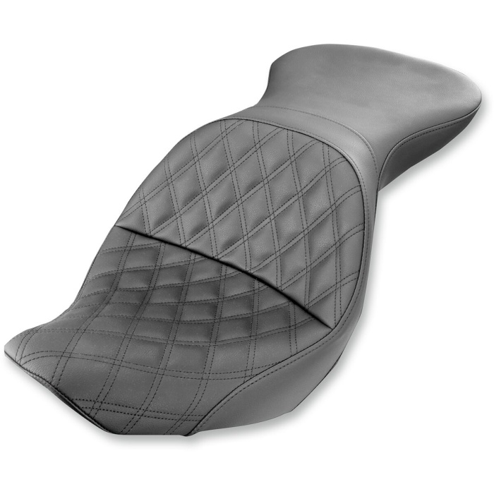 BBP Custom 2-UP SEAT EXPLORER™ LS FRONT|REAR VINYL|SADDLEGEL™ BLACK 08020917 jpg