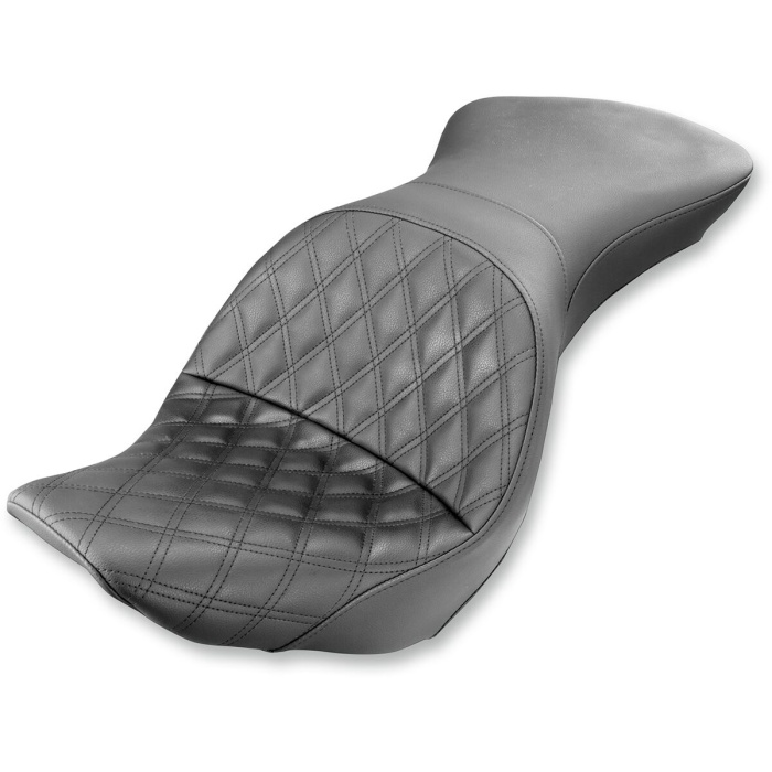 BBP Custom 2-UP SEAT EXPLORER™ LS FRONT|REAR VINYL|SADDLEGEL™ BLACK 08020918 jpg