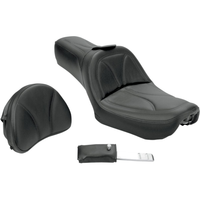 BBP Custom KING SEAT WITH DRIVER BACKREST HARLEY DAVIDSON 08030137 jpg