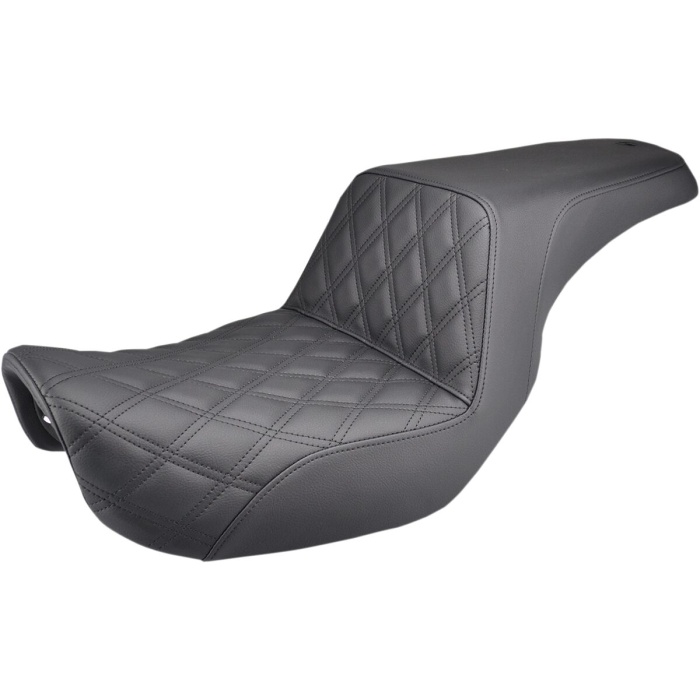 BBP Custom 2-UP SEAT STEP UP FRONT|REAR SADDLEHYDE™|SADDLEGEL™ BLACK 08030528 jpg