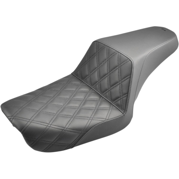 BBP Custom 2-UP SEAT STEP UP FRONT|REAR SADDLEHYDE™|SADDLEGEL™ BLACK 08030530 jpg