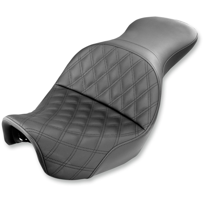 BBP Custom 2-UP SEAT EXPLORER™ FRONT|REAR VINYL|SADDLEGEL™ BLACK 08030554 jpg