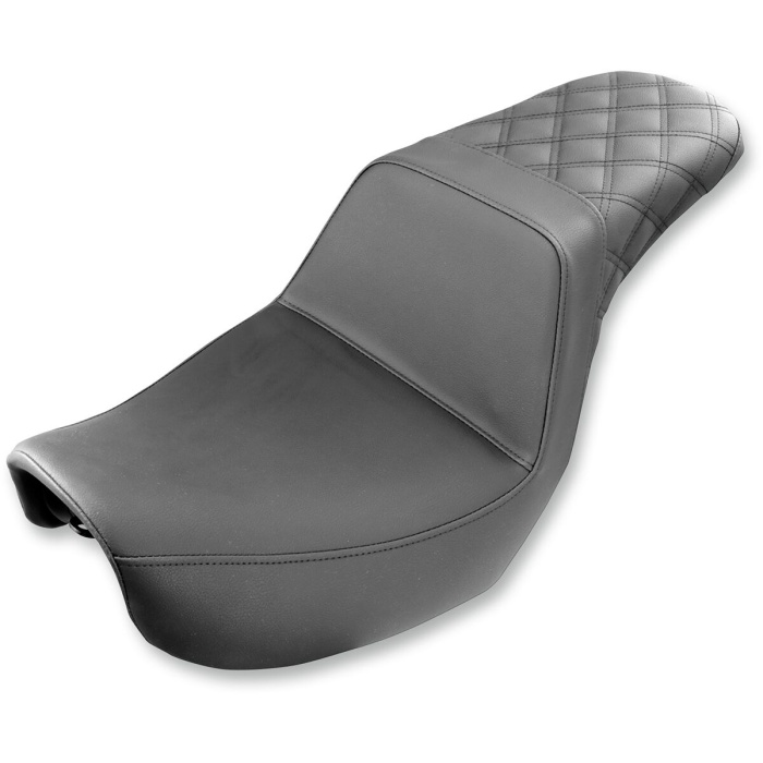BBP Custom 2-UP SEAT STEP UP FRONT|REAR SADDLEHYDE™|SADDLEGEL™ BLACK 08030562 jpg
