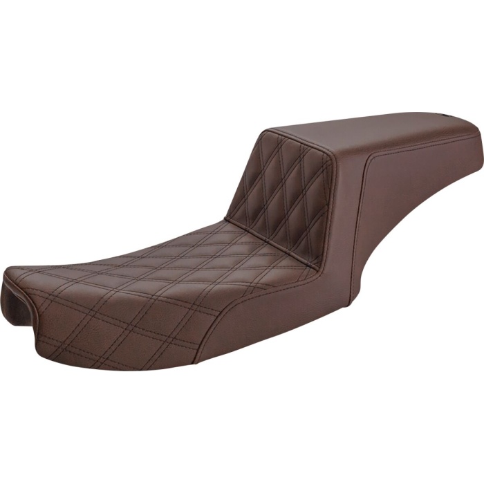 BBP Custom Step Up Seat - Tuck and Roll - Brown - Dyna 08030660 jpg