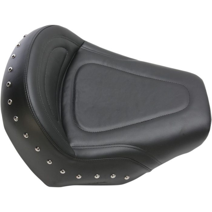 BBP Custom SOLO SEAT RENEGADE™ CLASSIC FRONT SADDLEHYDE™|SADDLEGEL™ STUDDED BLACK|NATURAL 08100136 jpg