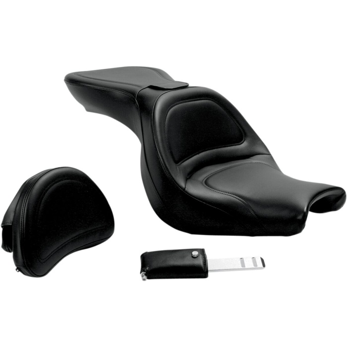 BBP Custom EXPLORER SEAT WITH DRIVER BACKREST BLACK HONDA 08100236 jpg