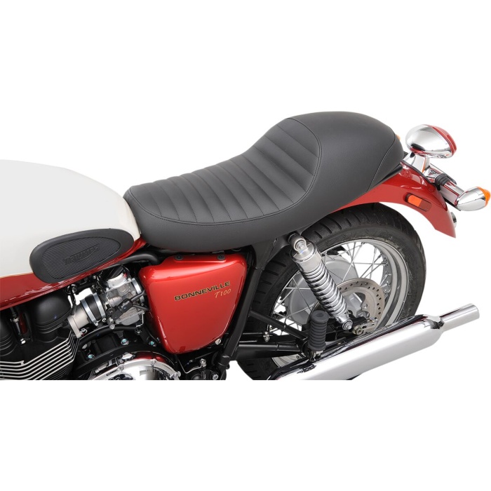 BBP Custom 2-UP SEAT FRONT|REAR SADDLEHYDE™|SADDLEGEL™ PLAIN BLACK 08101524 jpg