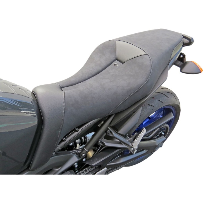 BBP Custom 2-UP SEAT GEL-CHANNEL - SPORT FRONT|REAR SADDLESUEDE BLACK 08101622 jpg