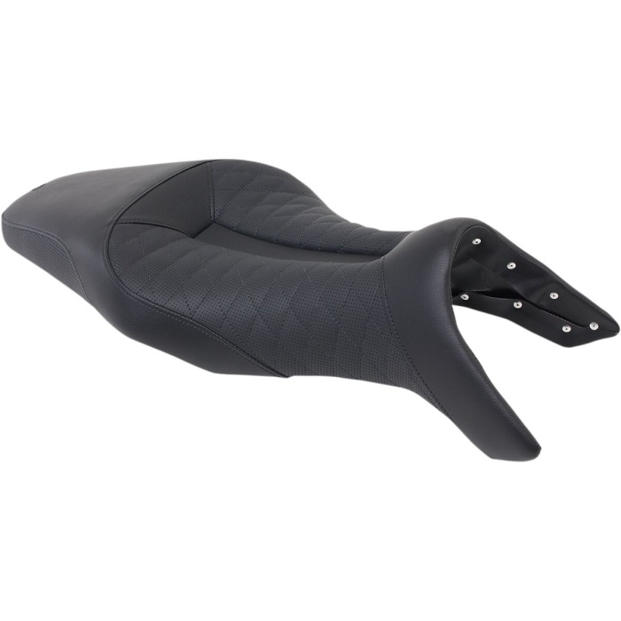 BBP Custom 2-UP SEAT GEL-CHANNEL - TRACK LS FRONT|REAR SADDLEGEL™ PLAIN BLACK 08101691 jpg