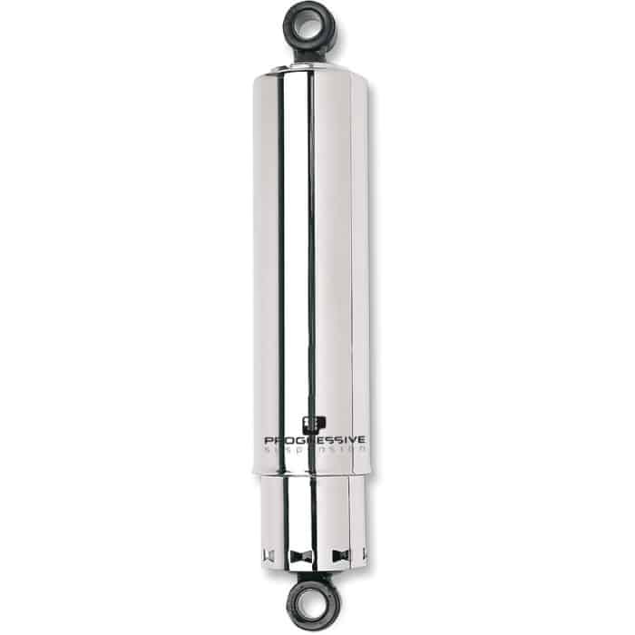 BBP Custom PROGRESSIVE SUSPENSION 412 SERIES AMERICAN-TUNED GAS SHOCKS CHROME 12" 13100474 jpg