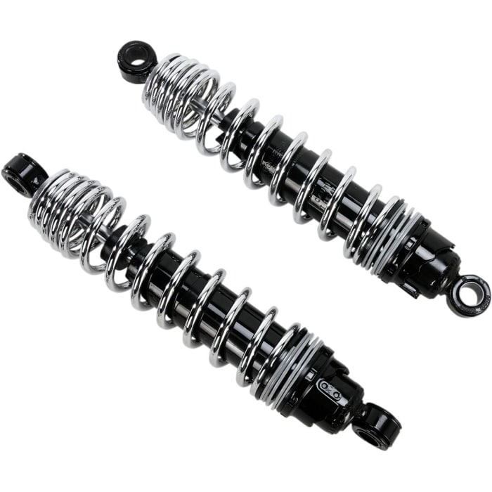 BBP Custom PROGRESSIVE SUSPENSION 412 CRUISE SERIES HEAVY DUTY SHOCKS CHROME 12" 13100941 jpg