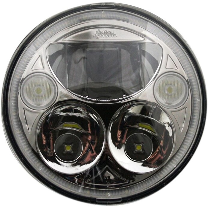 BBP Custom HEADLAMP ROUND 7" TRUBEAM CHROME 20011263 jpg