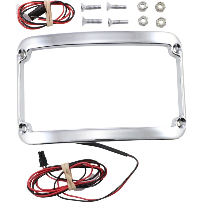 BBP Custom LICENSE PLATE FRAME WITH LIGHT CHROME 20300839 jpg