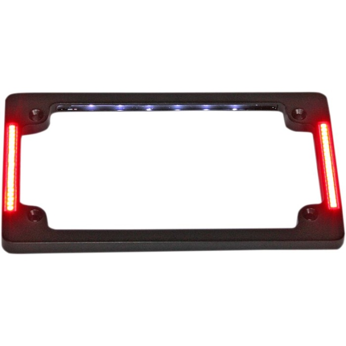 BBP Custom LICENSE PLATE FRAME FLAT LED BLACK 20300900 jpg