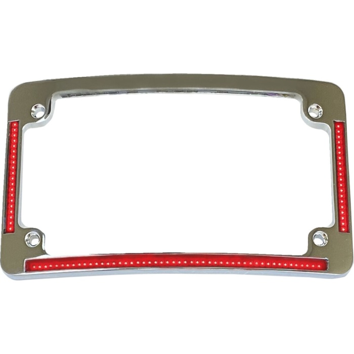 BBP Custom FRAME LIC W/ RED LED CHR 20302289 jpg