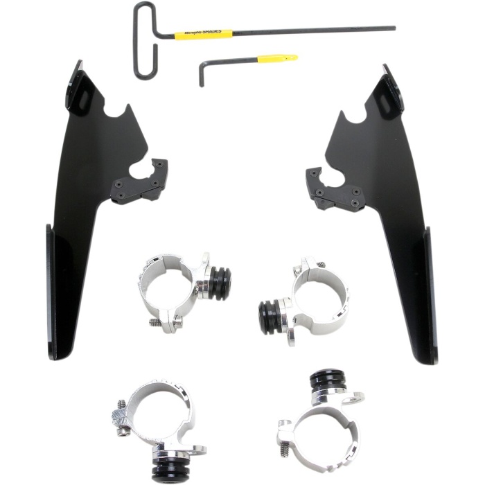 BBP Custom MOUNTING KIT TRIGGER-LOCK MEMPHIS FATS/SLIM-WINDSHIELD BLACK 23200167 jpg