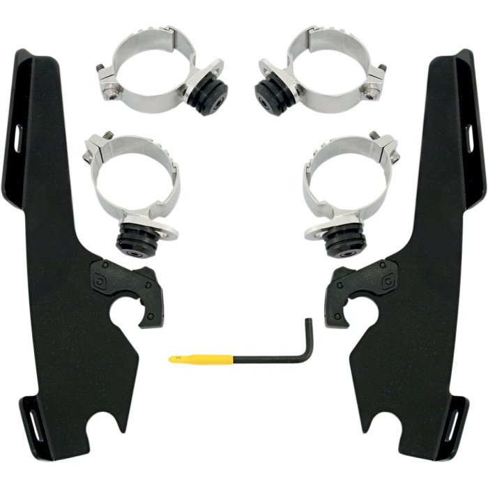 BBP Custom MOUNTING KIT TRIGGER-LOCK MEMPHIS FATS/SLIM-WINDSHIELD BLACK 23210276 jpg