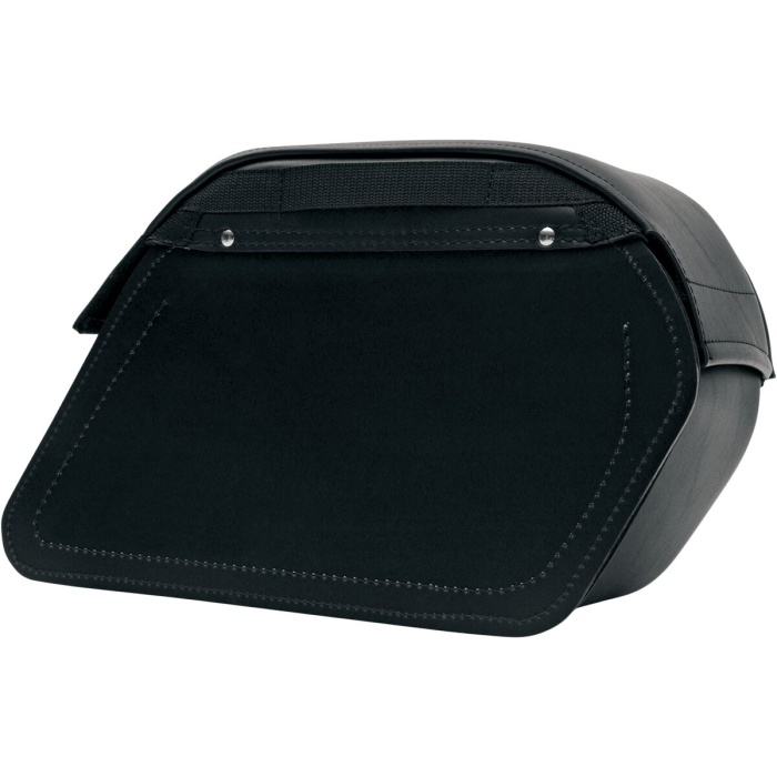 BBP Custom SADDLEBAG UNIVERSAL SYNTHETIC LEATHER SLANT SMOOTH BLACK 35010437 jpg