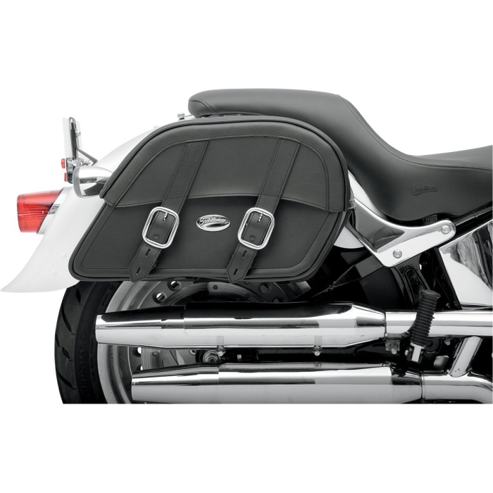 BBP Custom SADDLEBAG CUSTOM FIT SYNTHETIC LEATHER SLANT SMOOTH BLACK 35010440 jpg