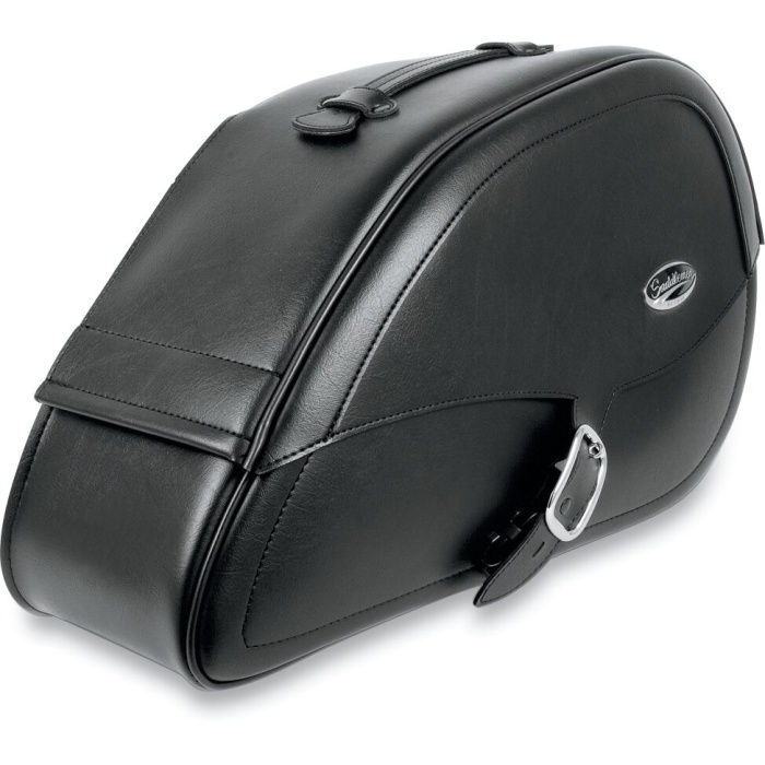 BBP Custom SADDLEBAG SPECIFIC FIT RIGID MOUNT SYNTHETIC LEATHER TEARDROP BLACK 35010461 jpg