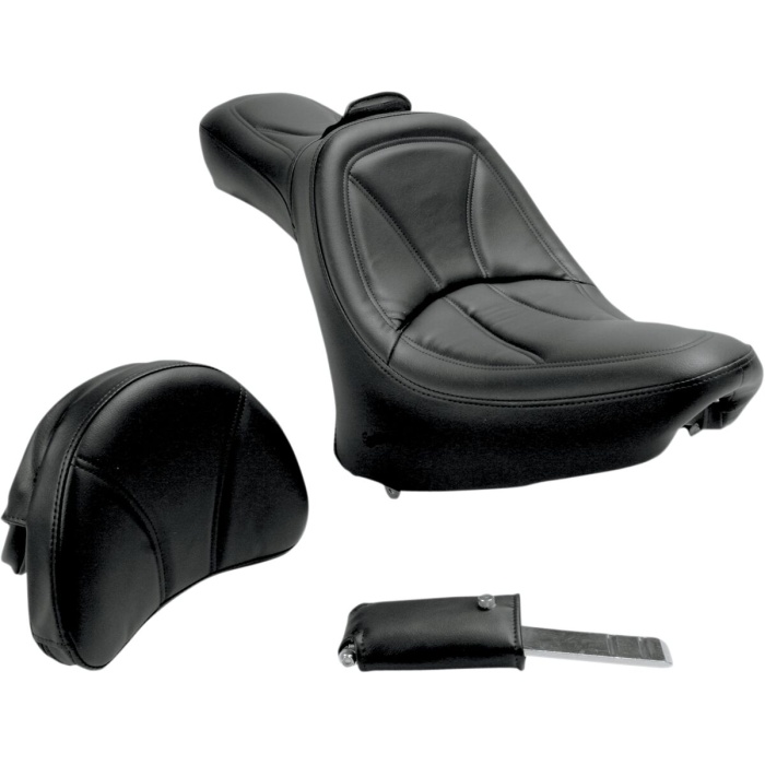 BBP Custom KING SEAT WITH DRIVER BACKREST HARLEY DAVIDSON 816HFJ jpg