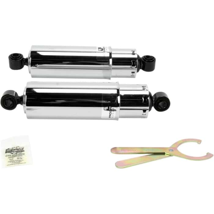 BBP Custom PROGRESSIVE SUSPENSION SERIES 412 STANDARD SHOCK CHROME 91-10 DYNA GLIDE (EXCEPT 00-05 FXDX, FXDXT) DS310028 jpg