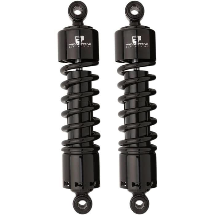 BBP Custom PROGRESSIVE SUSPENSION 412 SERIES AMERICAN-TUNED GAS SHOCKS W/O COVER BLACK 12" DS310053 jpg