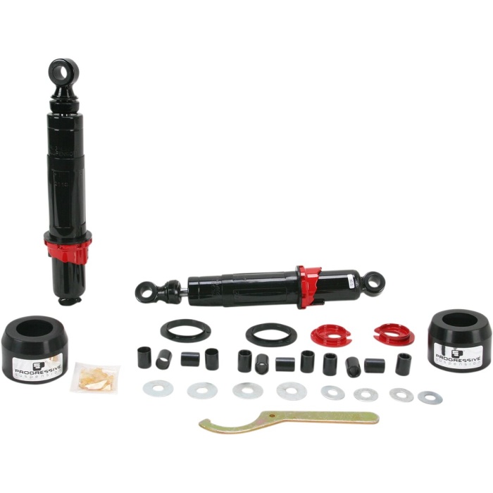 BBP Custom PROGRESSIVE SUSPENSION 13 SERIES DUAL SHOCKS BLACK 16.5" PS1241B jpg